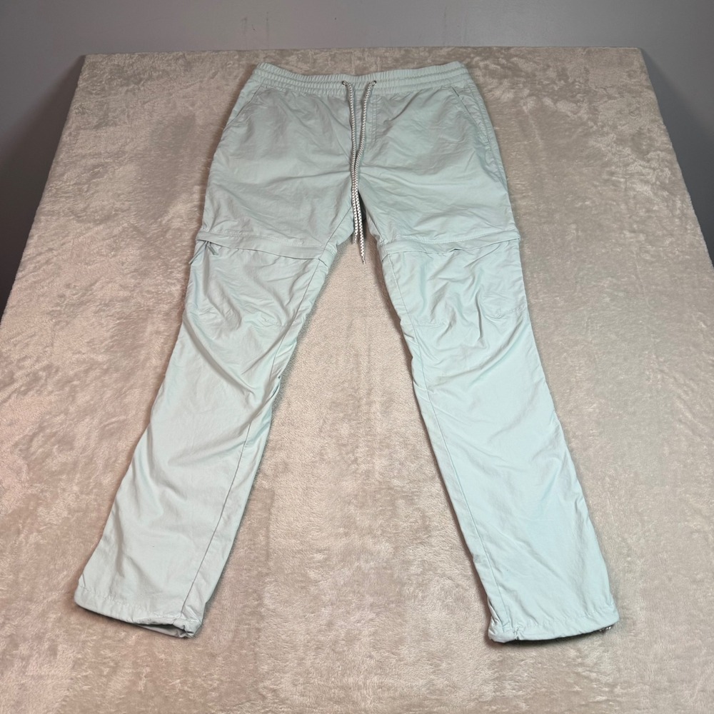 PacSun Relaxed Jogger Convertible Zip Off Pants Light Blue Mens Size Medium